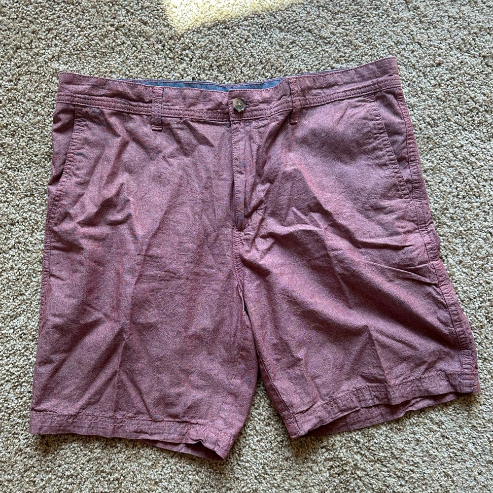 Chambray Red Men’s Slim fit shorts